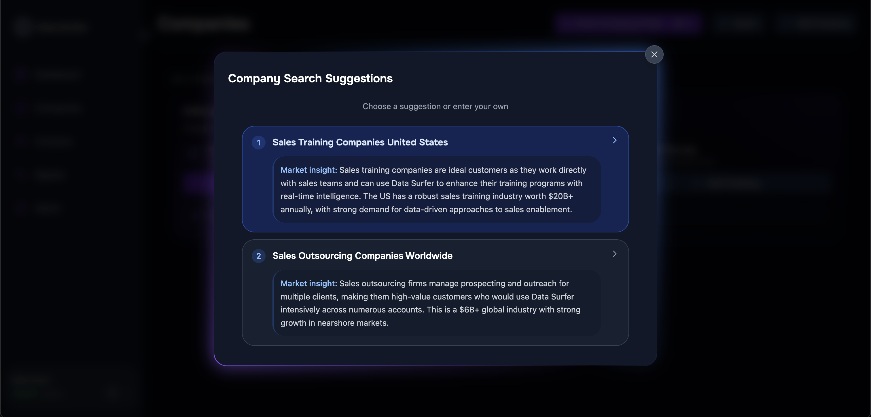 2.1 - Select Target Companies