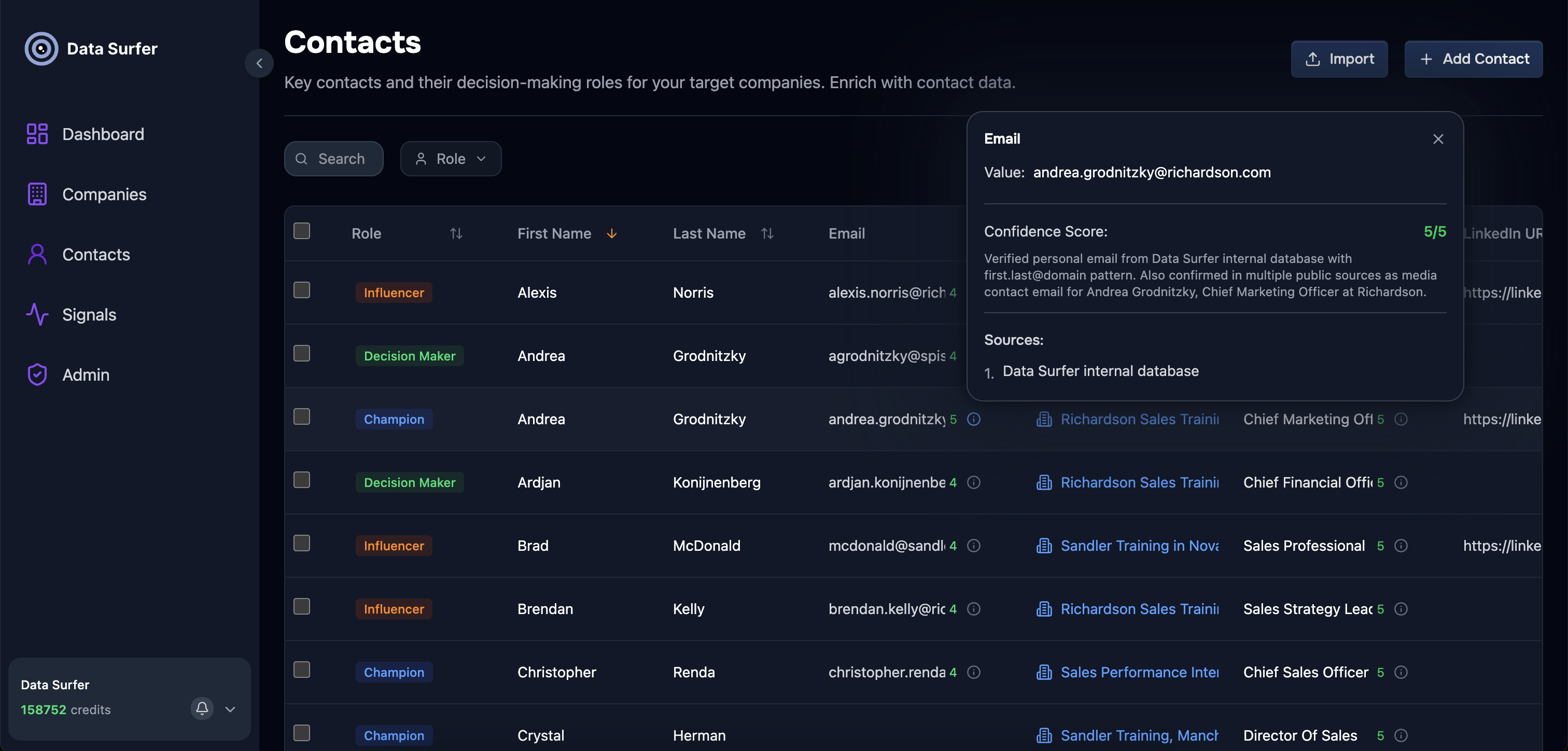5.2 - Review Contact Data